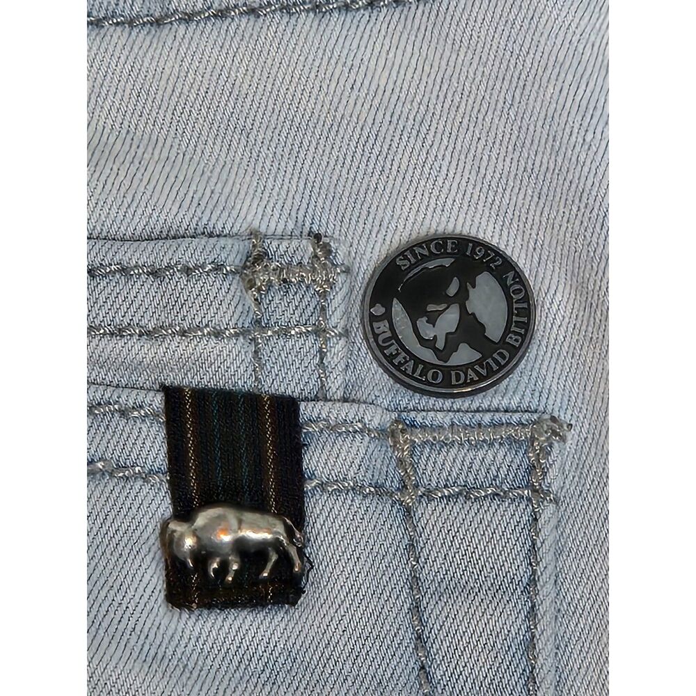Buffalo David Bitton Ash-X Slim Stretch Jeans | Men's Size 33x32 | Light Gray - Picture 13 of 14